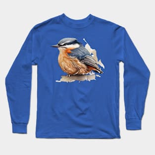 Nuthatch Bird On A Tree Branch 5.0 Long Sleeve T-Shirt